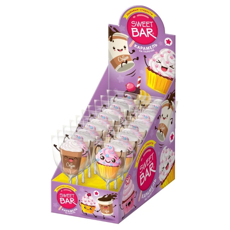 Caramel Sweet Bar on a Stick,Cupcake Flavor, 20g