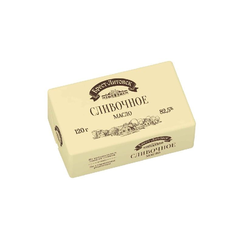 Brest-Litovsk Unsalted Sweet Cream Butter, 82.5%, 120g