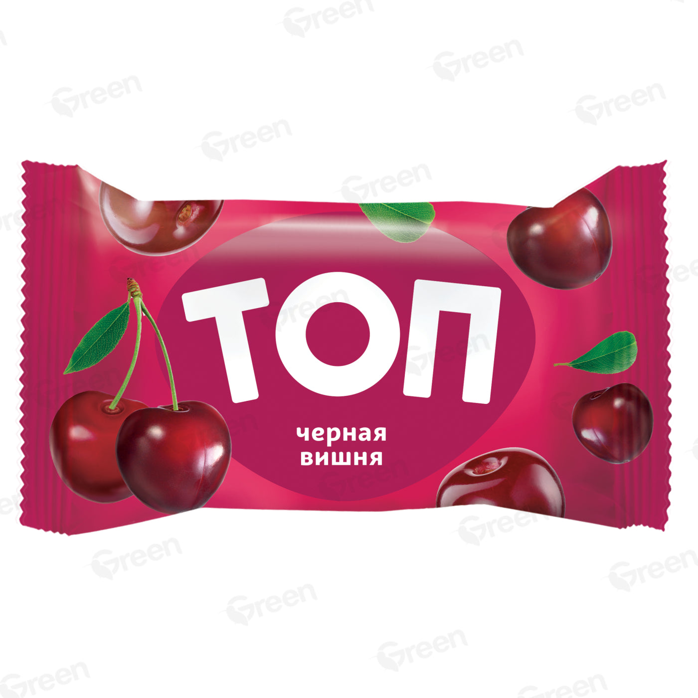 Creamy ice cream with yoghurt flavor filled with black cherry in waf stack Top Black cherry 70g