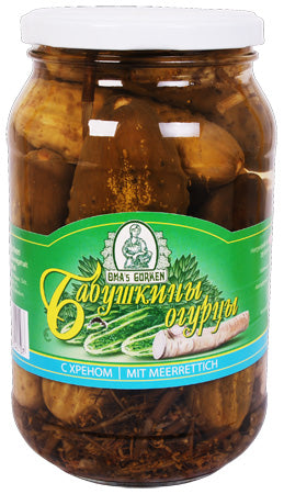 Gherkins "grandma" with horseradish 900ml