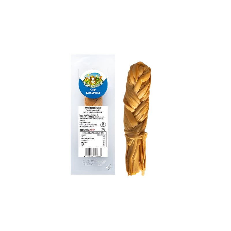 Native village Cheese Adygeysk.Pigtail smoked.70g