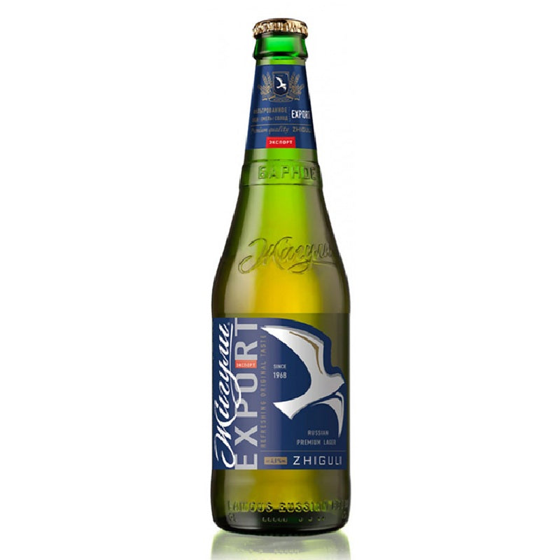 Beer "Zhiguli" Export Light Filtered Bottled, 4.8%, 0.45L