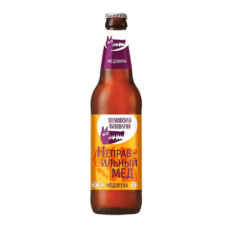 Volkovskaya Beer Honey Wrong Mead 4% Glass, 0.45L