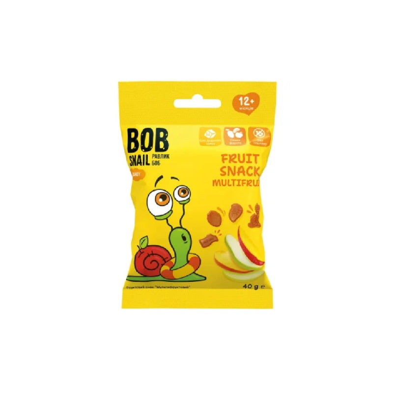 Bob Snail Natural Sweets Multifruit Snack, 40g
