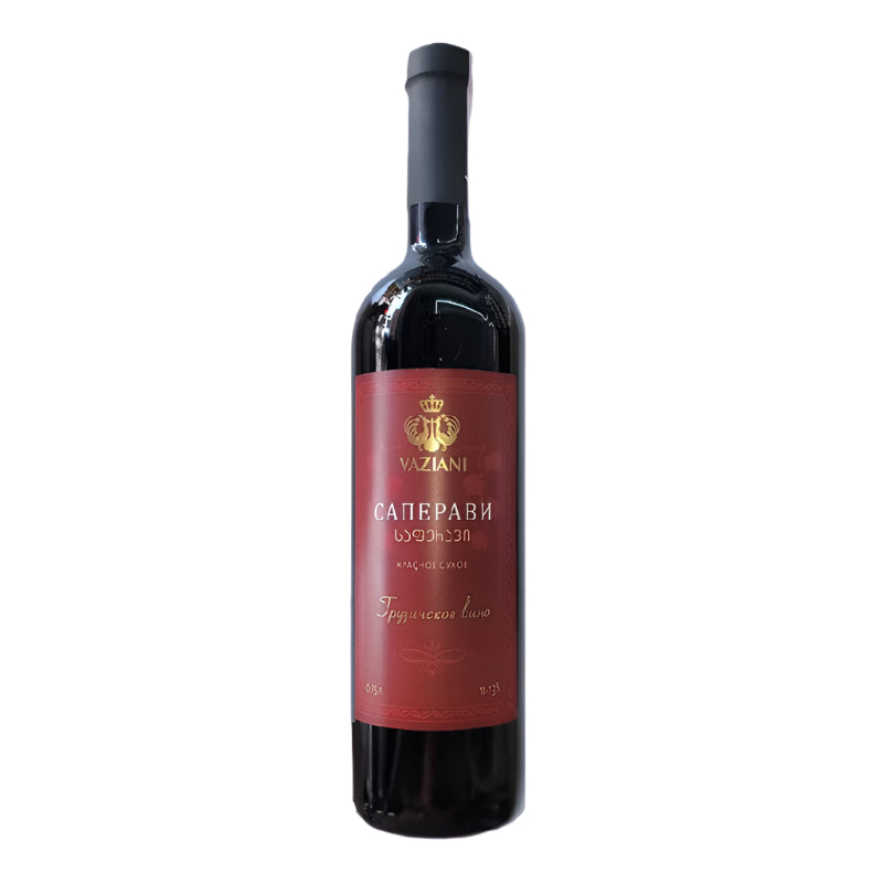 Georgian Vaziani Saperavi Dry Red Wine, 0.75L