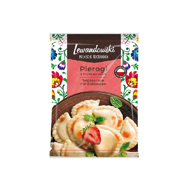 Lewandowski Pierogi Z Truskawkami Dumplings with Strawberry Filling, 500g