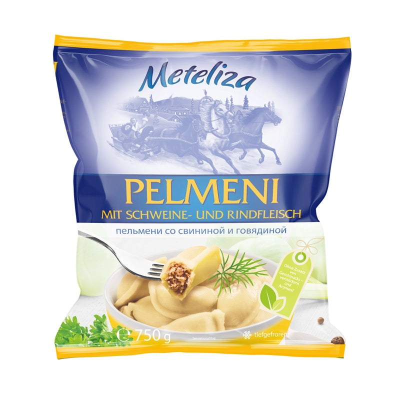 Meteliza Pelmeni with Pork and Beef Filling, 750g