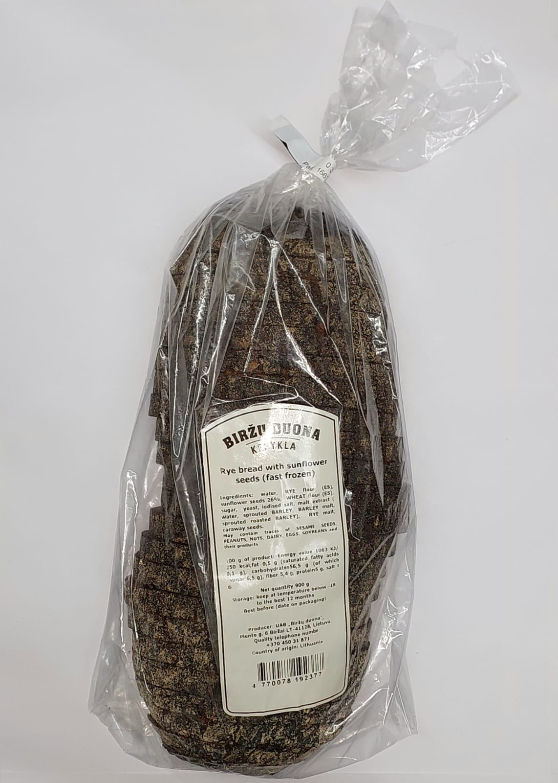 Rye Bread with Sunflower Seeds, 900g