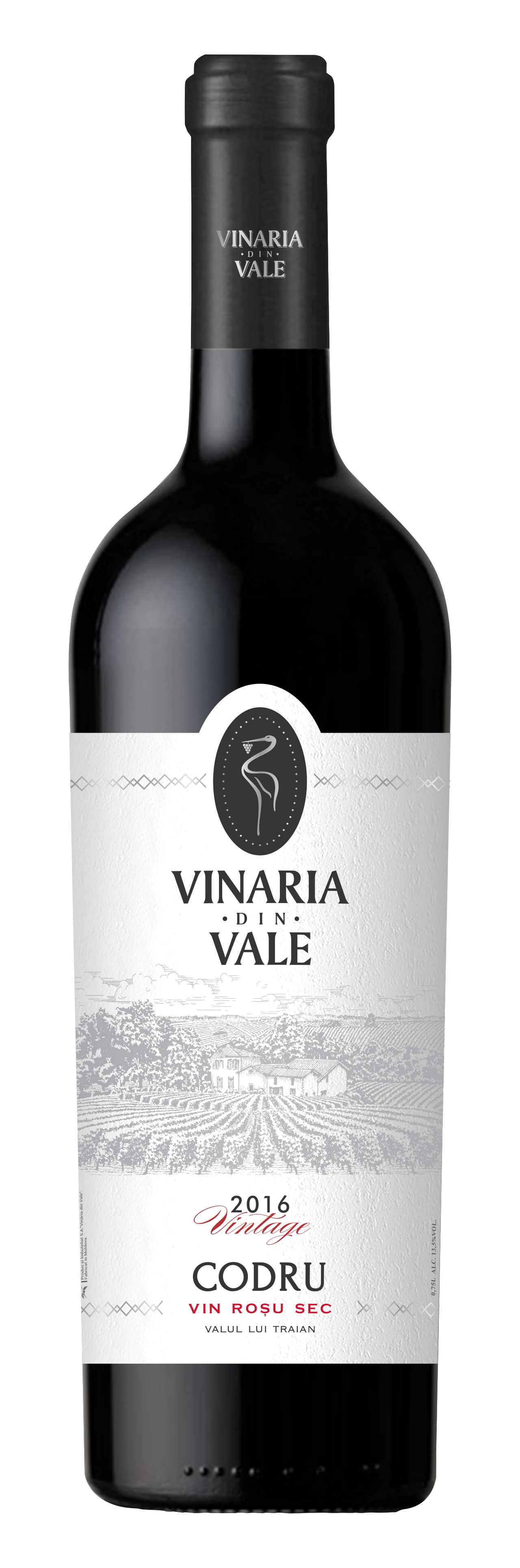 VINARIA VALE MERLOT Natural dry red grape wine 0.75L