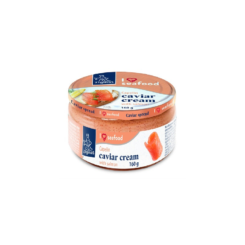Capelin Caviar Cream with Salmon ZIGMAS, 160g