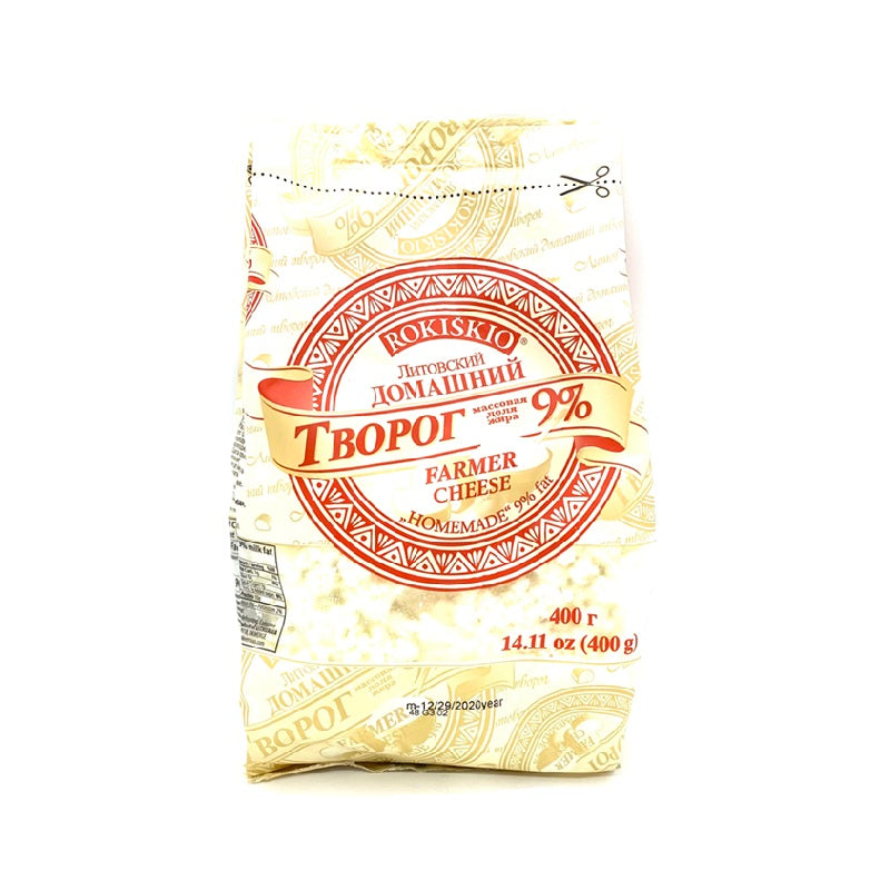 Farmer Cottage Cheese Homemade 9% fat, 400g Lithuania