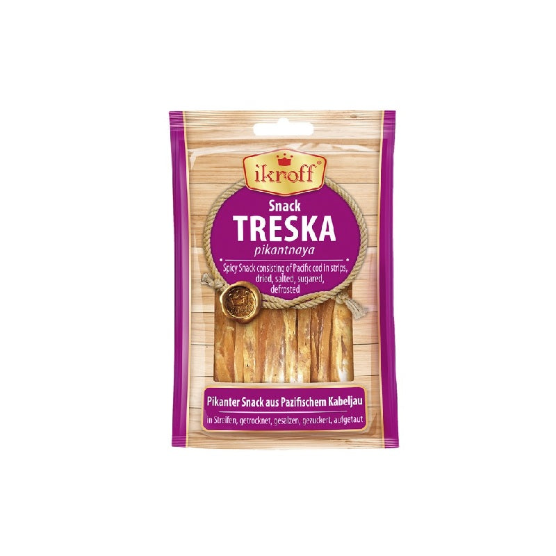 Ikroff Dried Spicy Pacific Cod Straw, 36g