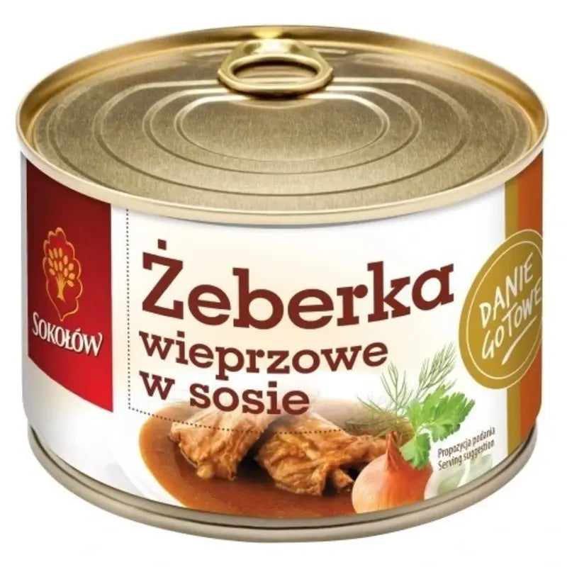 PORK RIBS IN SAUCE IN A CAN, SOKOŁÓW 400g