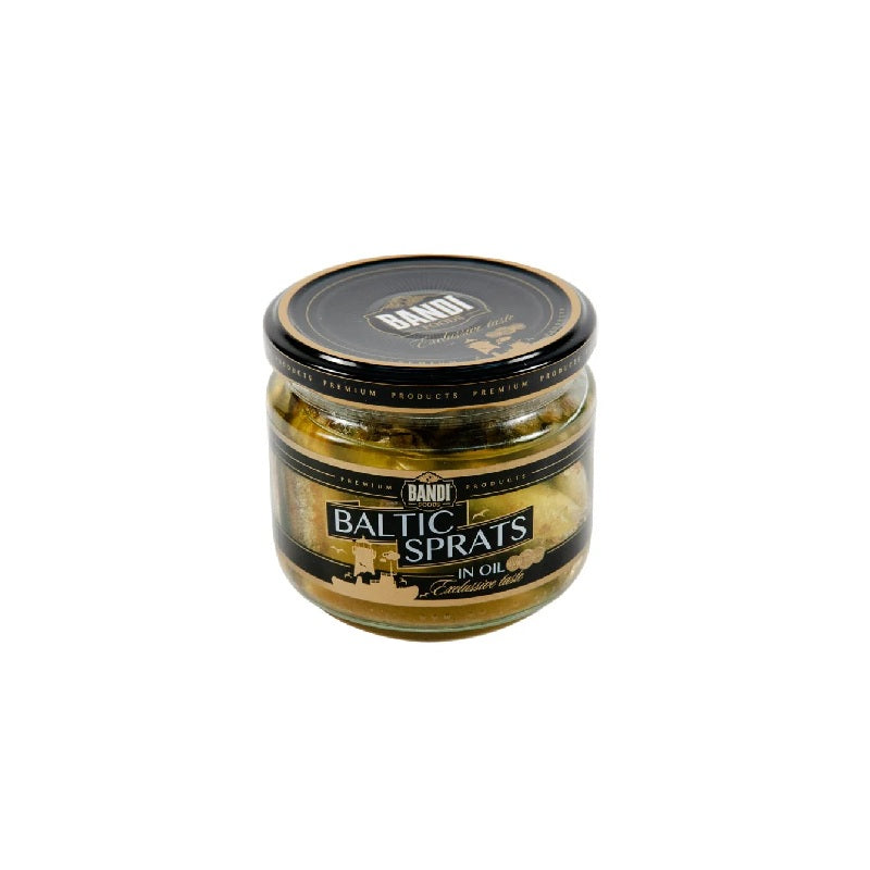 Smoked Baltic Sprats BANDI FOODS in Oil, glass jar, 250 g