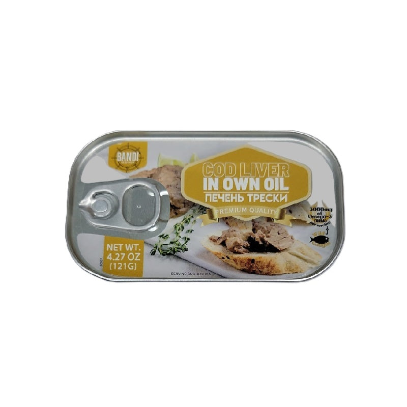BANDI Cod Liver in Own Oil, 121g