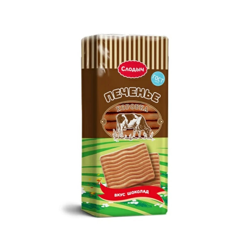 "Korovka" Sugar Biscuits with Chocolate Flavor, 380g