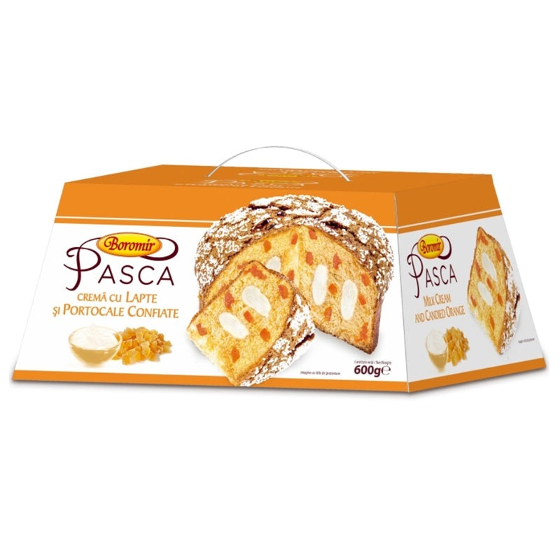 Cake Boromir Pasca with Milk Cream and Candied Oranges, 600g