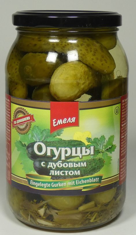 Emela Cucumber Pickled with Oak Leaf 900ml