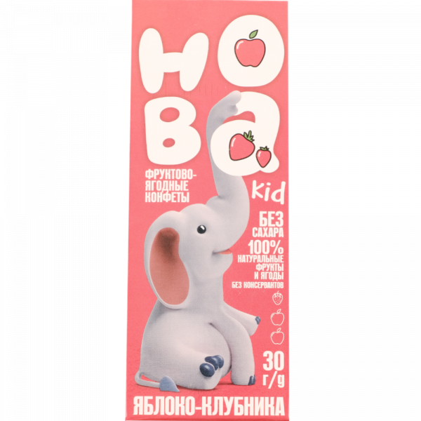 Fruit and berry sweets "Khoba" apple-strawberry, 30g