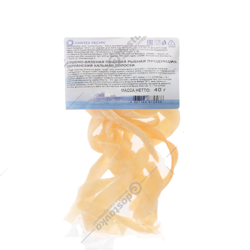 Squid "Synthesis-resource" dried-dried, Peruvian, strips, 40g