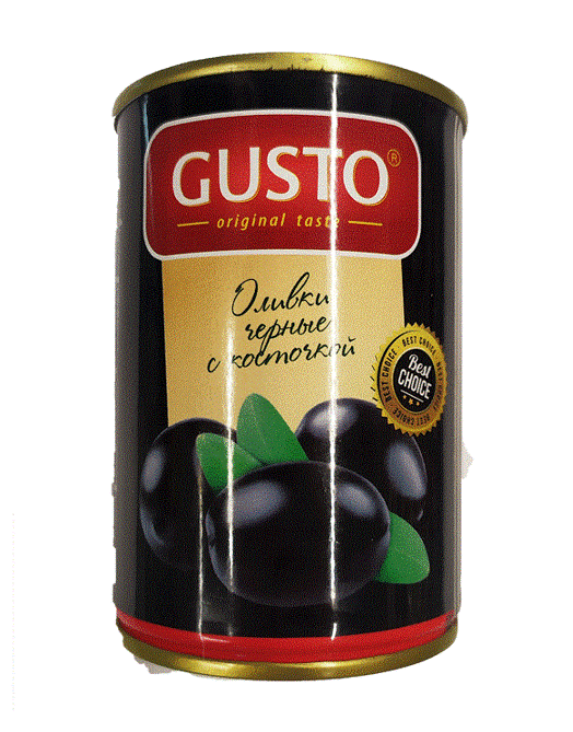 Black olives "Gusto" pitted 280g