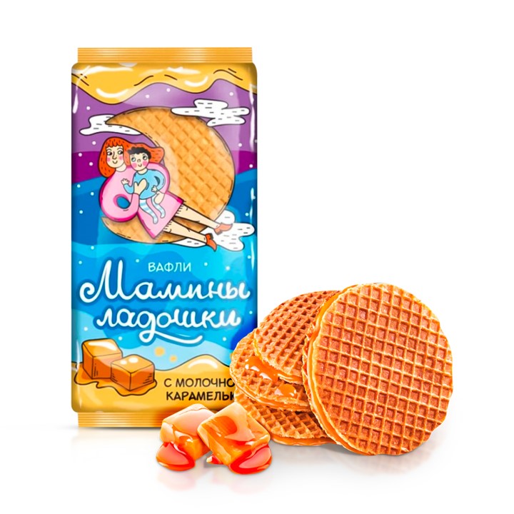 Waffles - Mama's hands, with milk caramel, 225g