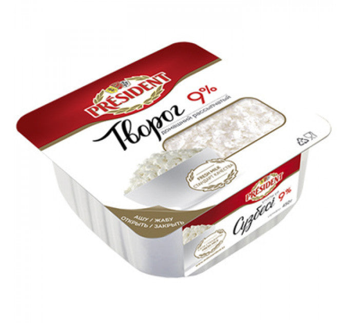 Cottage cheese FM homemade loose President 9% bath 450g