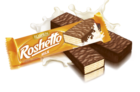 Roshen waffle Roshetto milk chocolate 32g