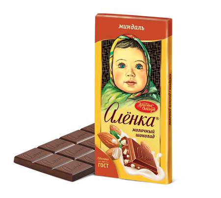 "Alenka" Milk Chocolate with Almonds, 90g
