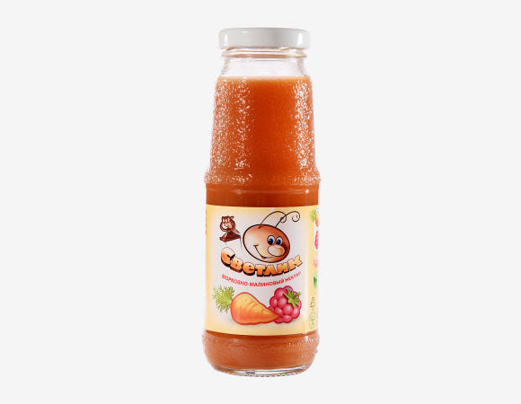NECTAR CARROT-RASPBERRY "Svetlik" with pulp 250ML