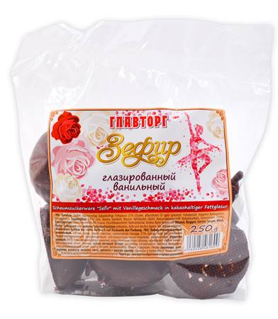 GLAVTORG SCHAUMKUCHEN VANILLE KAKAO/GLASUR 250G
