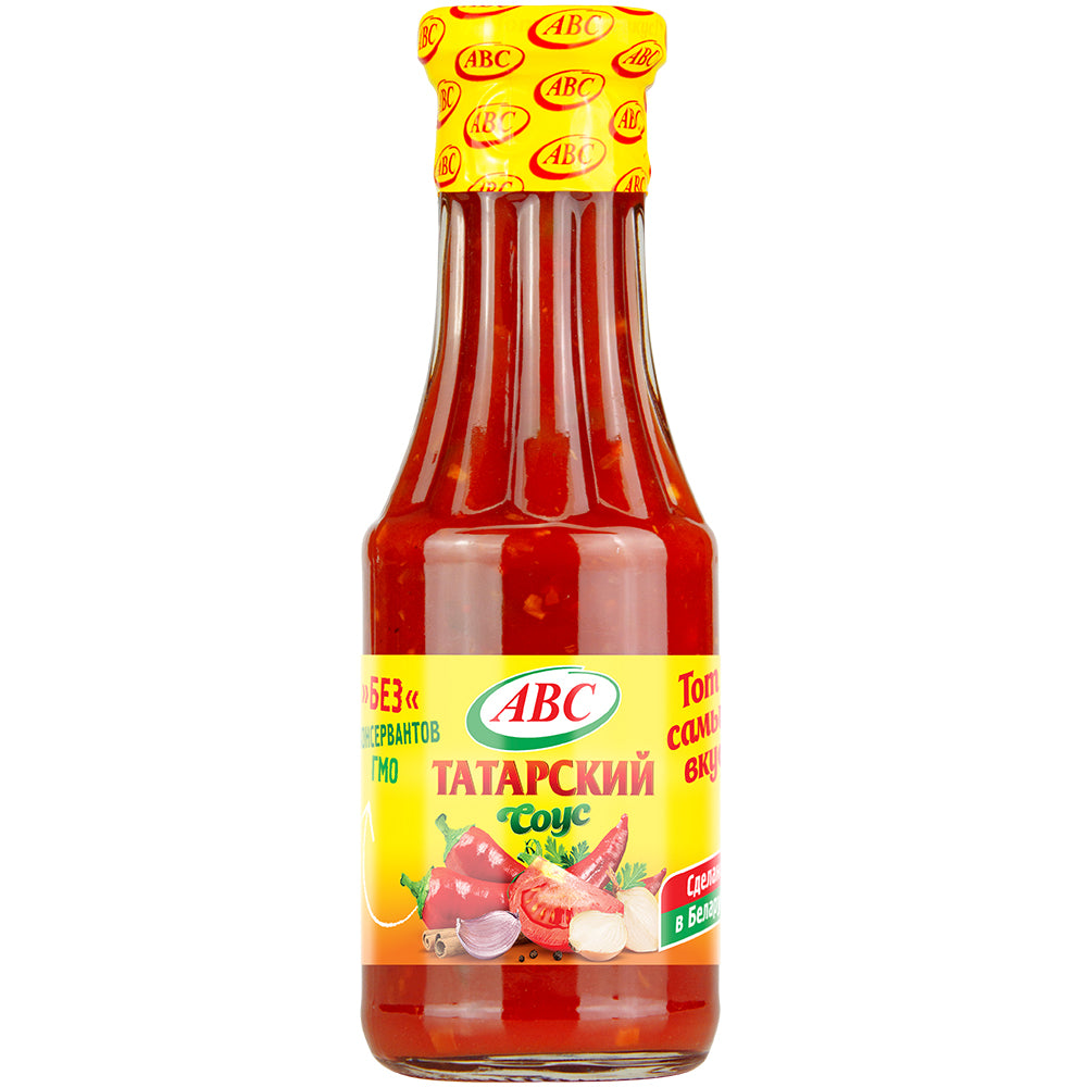 Sterilized fruit and vegetable sauces: "Italian", "Tatar", "Satsebeli" 310g