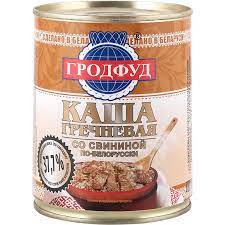 Canned buckwheat porridge with pork style, 340g