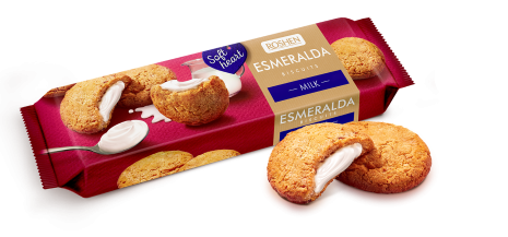 ROSHEN “ESMERALDA” SOFT HEART MILK BISCUITS WITH FILLING 170g