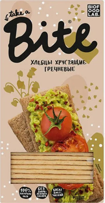 Crispbread Bite buckwheat (sugar free, natural), 150g