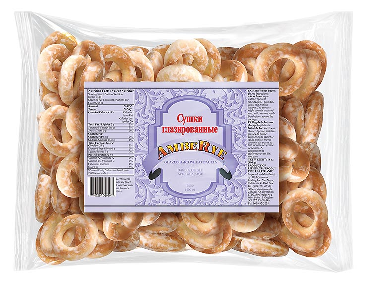 Hard Wheat Bagels AMBERYE glazed, 400g