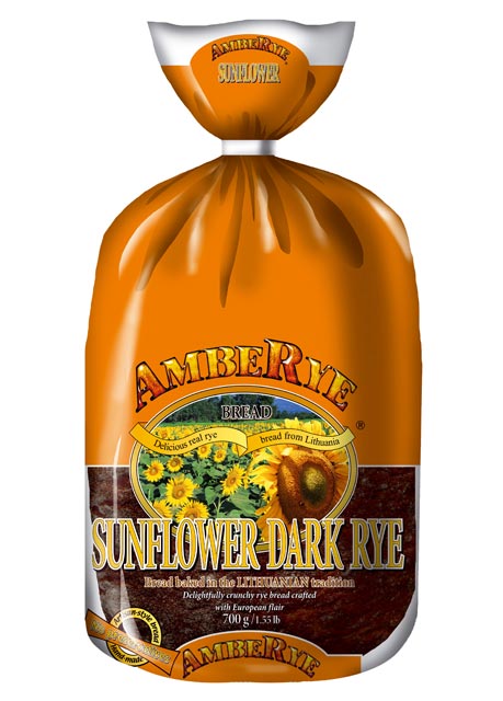Bread AMBERYE SUNFLOWER Dark Rye tradition, 700g
