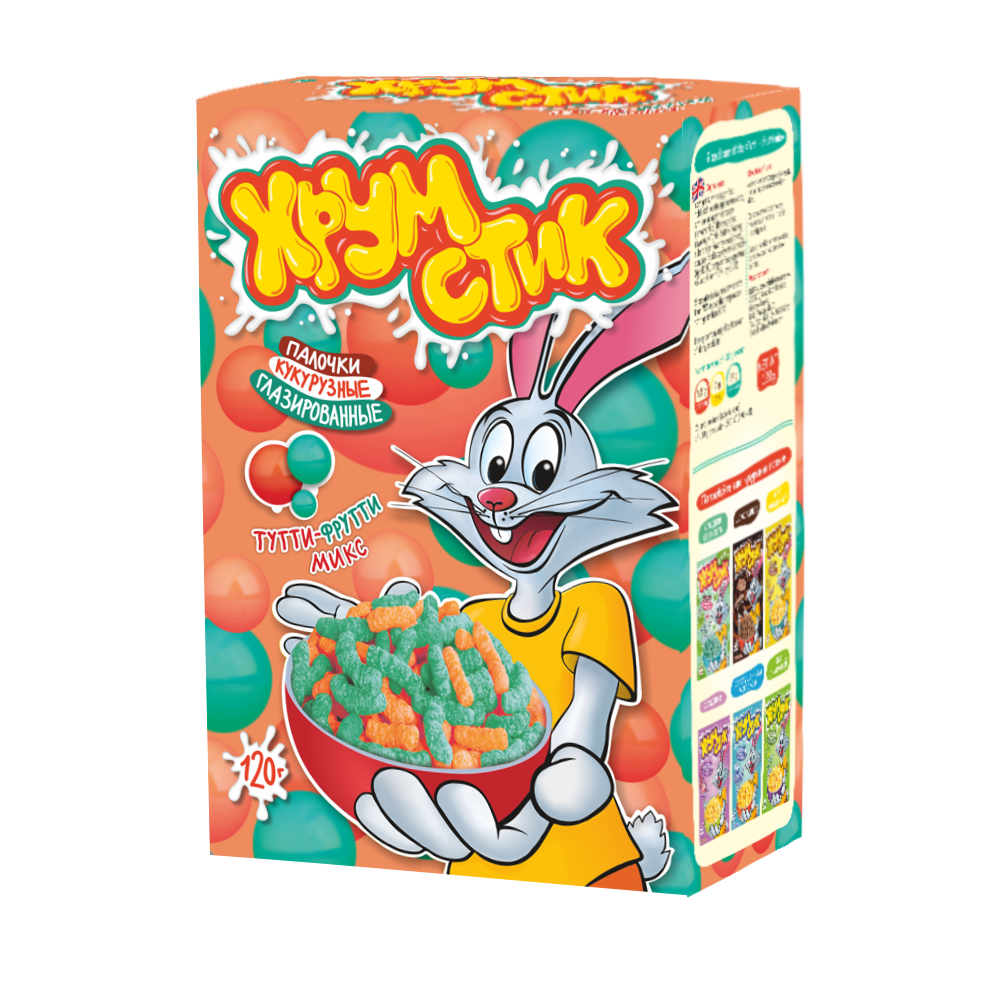 Glazed corn sticks"Tutti _ frutti mix" Breakfast cereal 120G