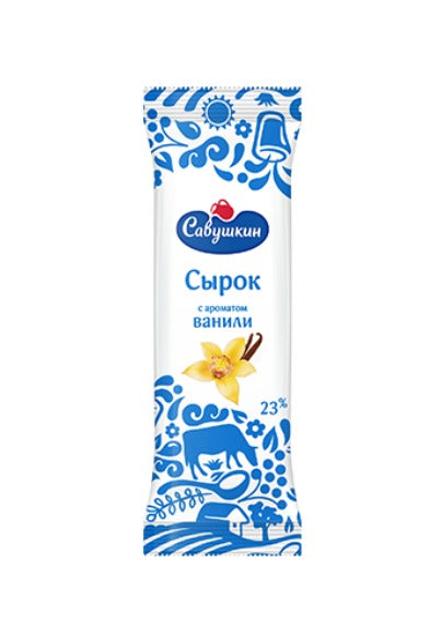 Glazed Curd Cheese Bar 23% with Vanilla Flavor, 40g