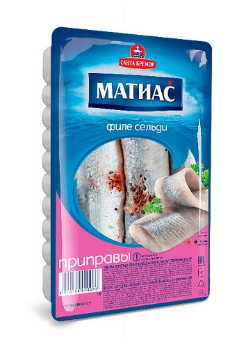Herring fillet "Matias" "Spices" in oil 250g
