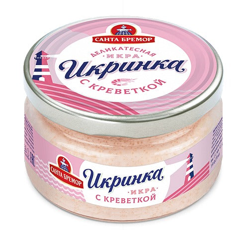 Delicious caviar "Ikrinka" with shrimp 160g