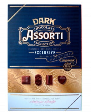 Gift set of assorted dark chocolates 180g