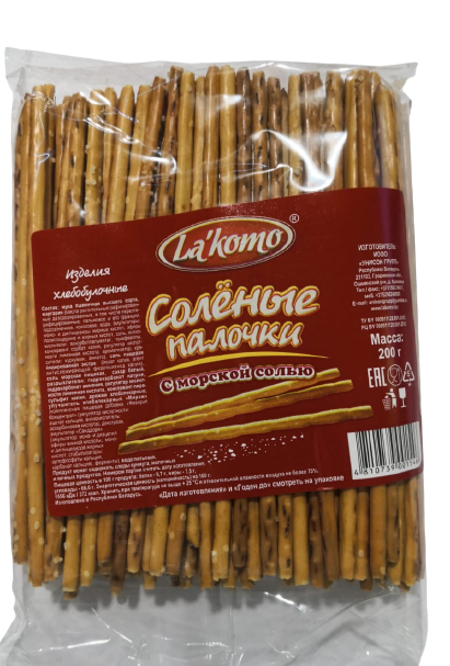 Salted sticks with sea salt 200g