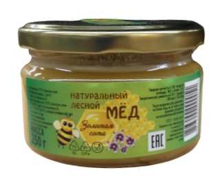 Natural honey in May "Golden honeycomb" 250g