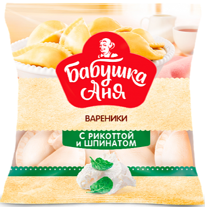 Frozen dumplings filled with ricotta and spinach "Babushka Anya" 430g
