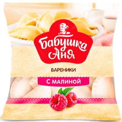 Frozen dumplings filled with raspberry "Babushka Anya" 430g