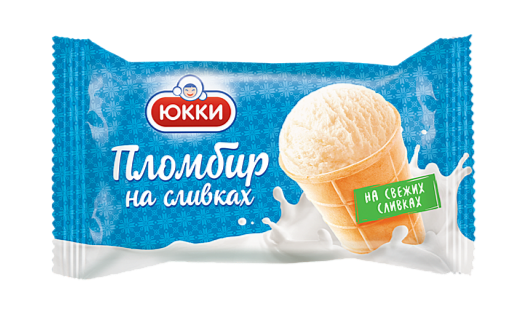 YUKKI Vanilla sundae with cream in a waffle cup Weight - 75g