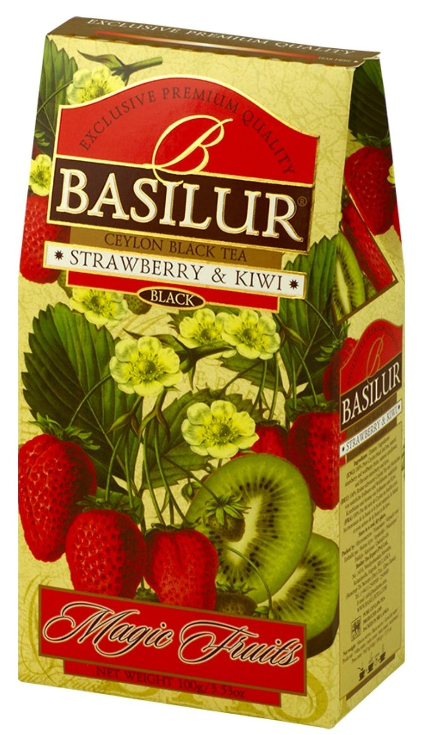 Basilur Strawberry and kiwi 100g Sheet Black