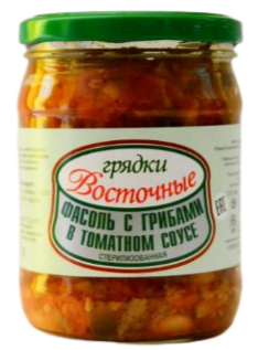 Beans with mushrooms in tomato sauce 470g