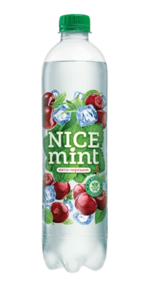 NICE mint carbonated soft drink on fructose with mint and cherry flavor 0.53L